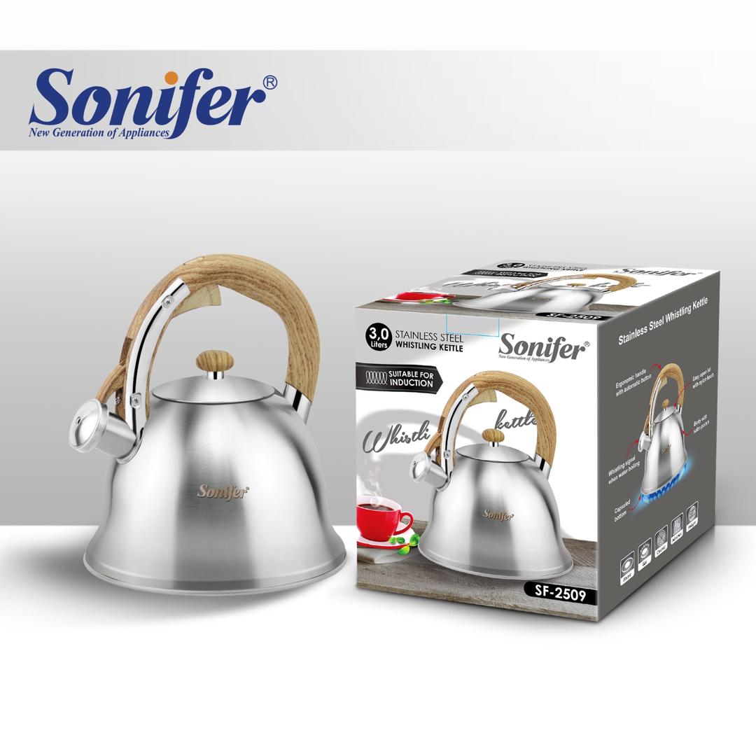 کتری استیل sonifer مدل ۲۵۰۹ دسته چوبی