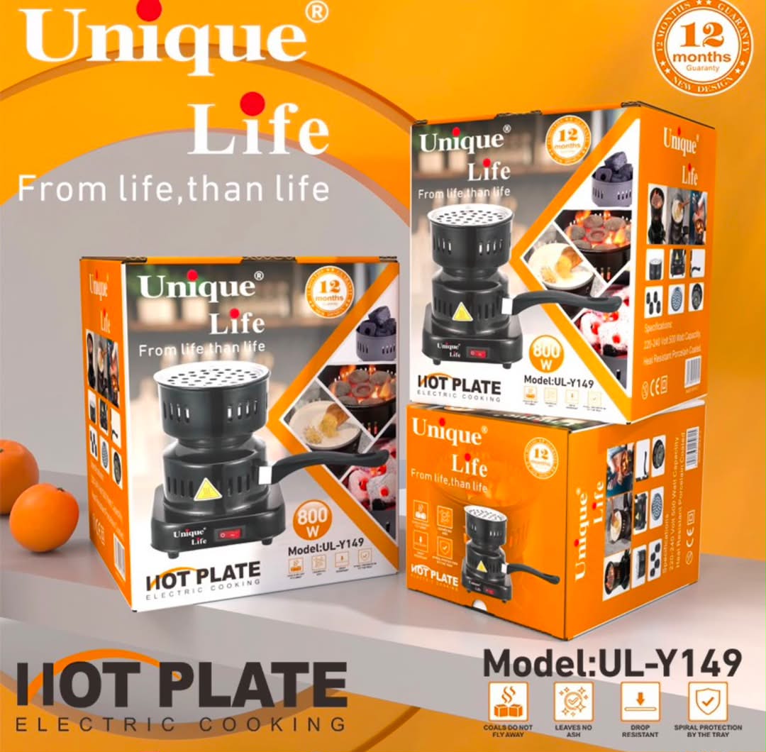 ذغال سرخکن برقی یونیک لایف مدل UL-Y149 | توان 800 وات