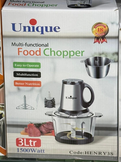 خردکن دوکاسه یونیک Unique مدل HENRY3S ظرفیت 3 لیتر توان 1500 وات